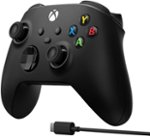 Microsoft - Controller for Xbox Series X|S, and Xbox One + USB-C® Cable (Latest Model) - Black